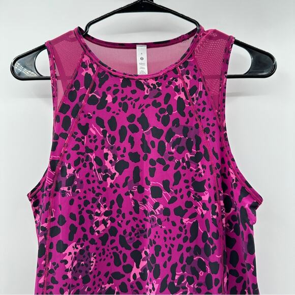 Lululemon Sculpt Tank Top in Cheetah Camo Magenta Purple Multi/Magenta Purple 4 - Picture 4 of 10